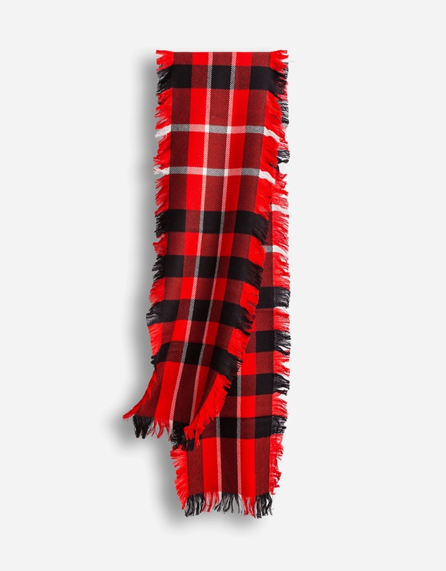 Ozwear Connection Uggs - Ugg Fringed Check Wool Scarf Red and Check