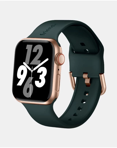 Friendie - Silicone Band with Modern Gold Buckle – The Byron – Apple Compatible