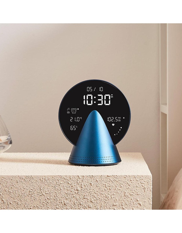 Lexon - Lexon Conic Radio Alarm Clock With Fm & Built-In Bluetooth Speaker - Blue