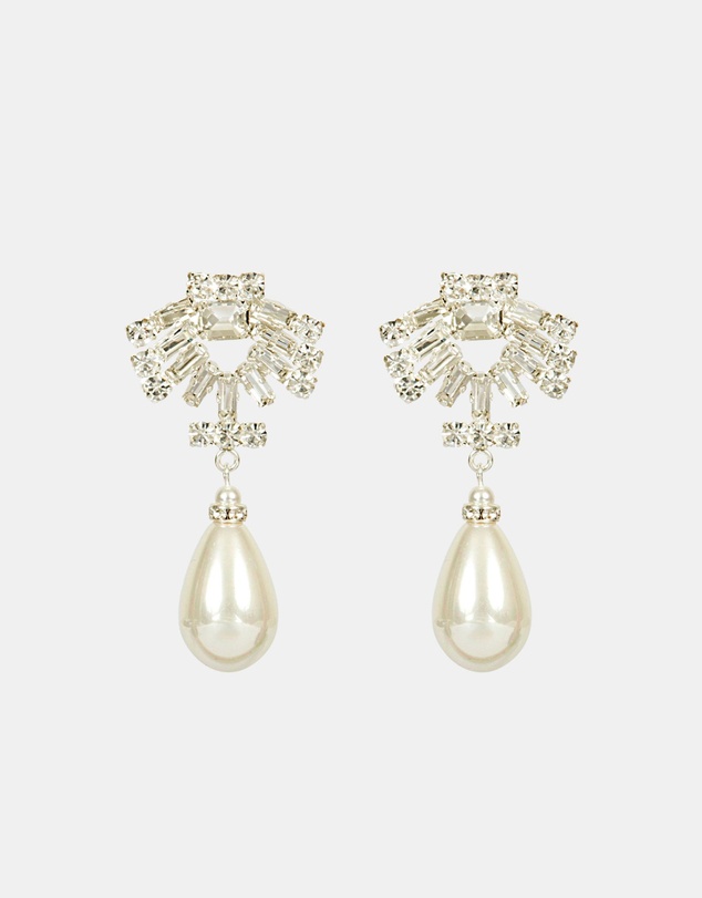 Kitte - Forever Pearl Earrings - Silver