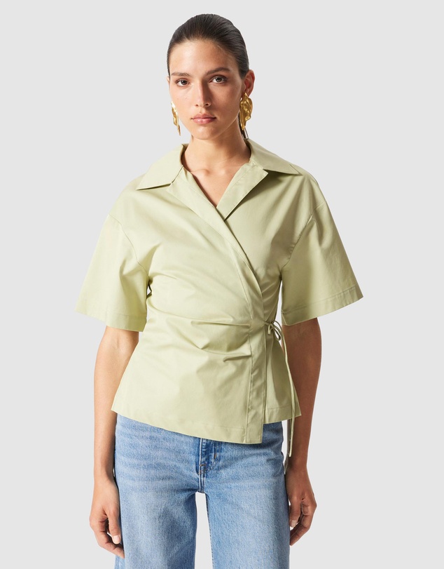 & Other Stories - Short-Sleeve Wrap Shirt