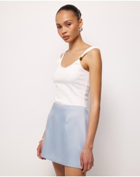 AERE - Isla Satin Mini Skirt