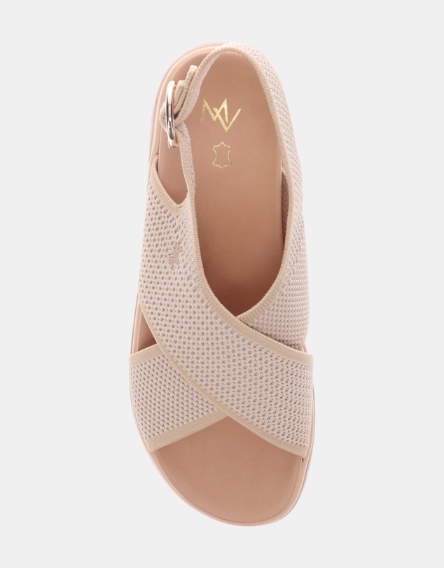 Mia Vita - Celia Wedge Sandal - Beige