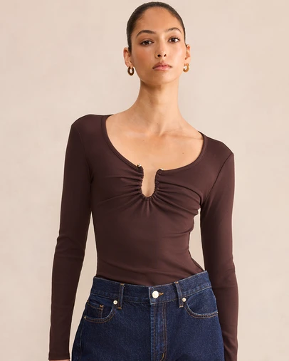 Forever New - Audrey Hardware Long Sleeves Top