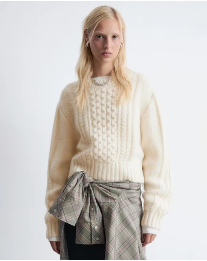 & Other Stories - Cropped Cable-Knit Jumper