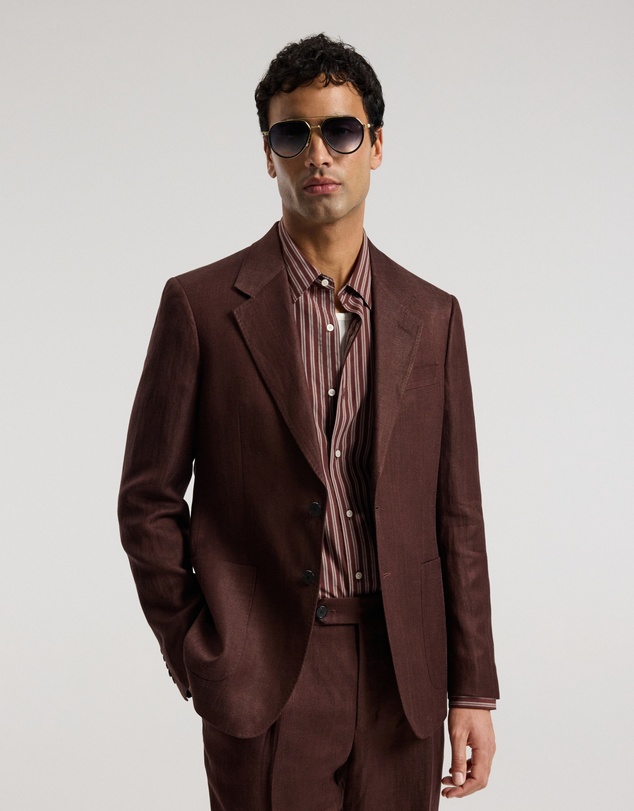 Calibre - Twill Linen Blend Suit Jacket Bourbon