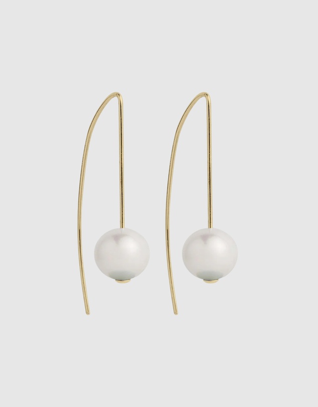 Najo - The Cove Yellow Gold Pearl Earring