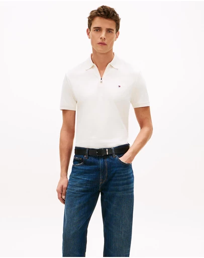 Tommy Hilfiger - Regular Fit Interlock Knit Zip Polo Shirt