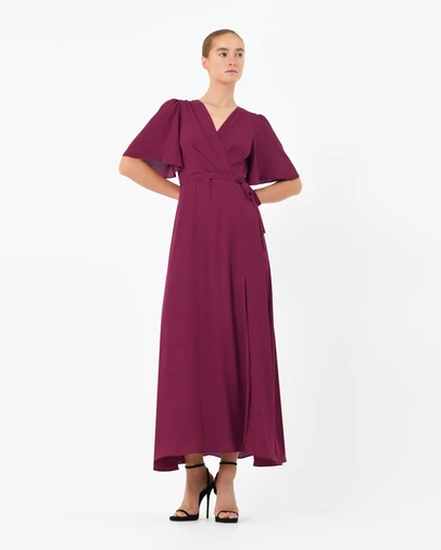 Forcast - Cannes Draped Sleeve Maxi Dress