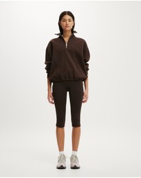 Cotton On Body Active - Plush Half Zip Sweatshirt