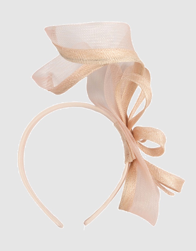 Max Alexander - Small Nude Sinamay Loops Fascinator
