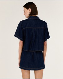 Staple the Label - Lea Crop Denim Shirt