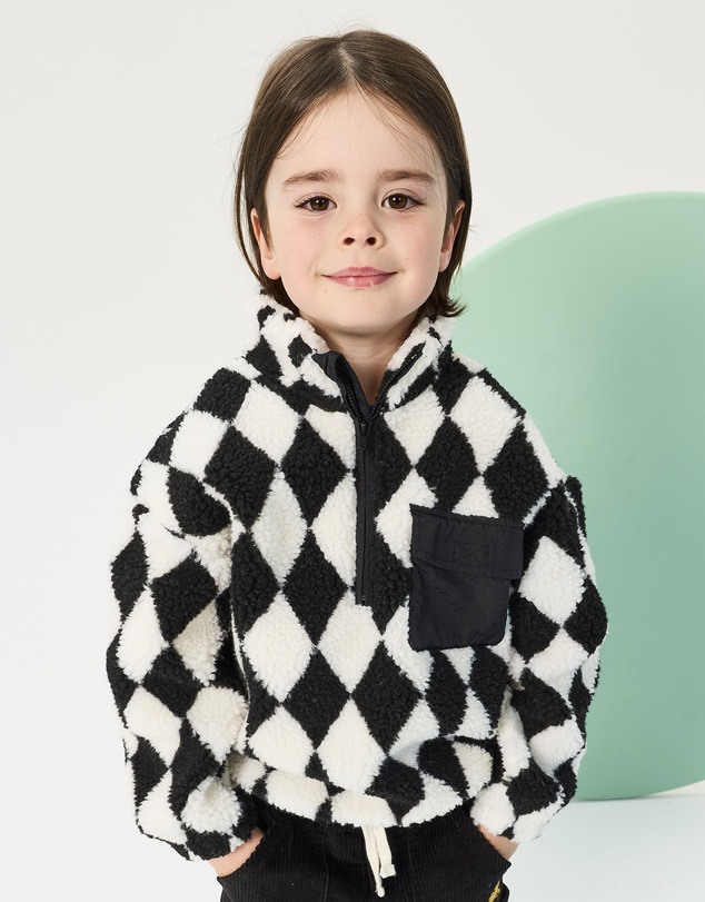 Rock Your Kid - Harlequin Sherpa Sweater