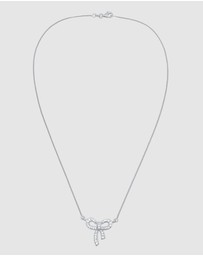 Elli Jewelry - Necklace Ribbon Zirconia 925 Sterling Silver