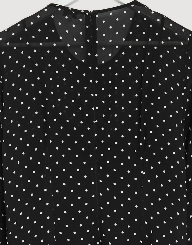 Revibe - Repaired AERE Cora Polka Dot Long Sleeve Dress - AU 14