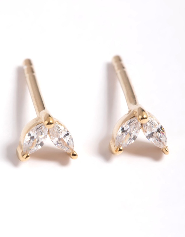 Lovisa - Gold Plated Sterling Silver Dolphin Tale Stud Earrings
