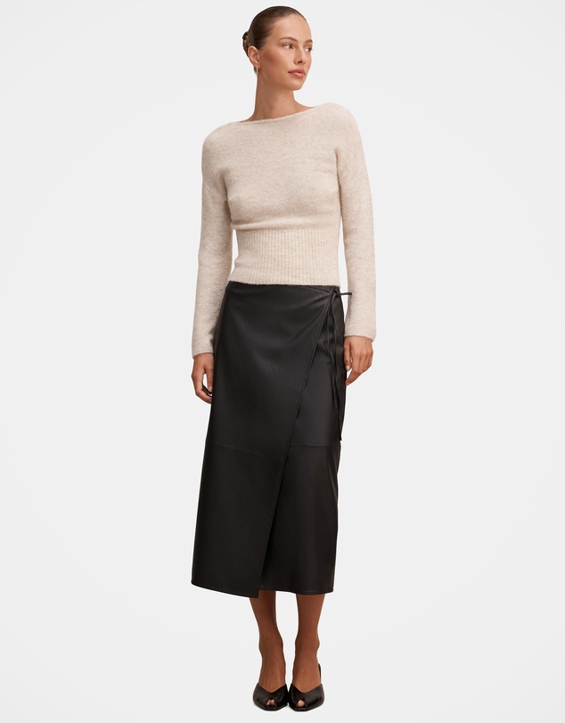 Forever New - Steph Vegan Leather Wrap Skirt