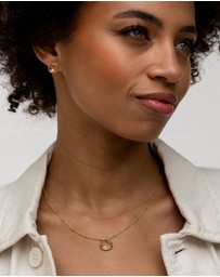 Dower & Hall - Women's Open Circle & White Pearl Waterfall Pendant In Gold Vermeil