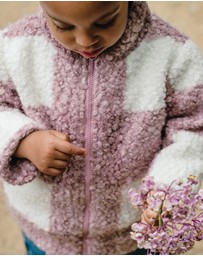 Kynd Baby - Sherpa Check Jacket in Dusty Lilac