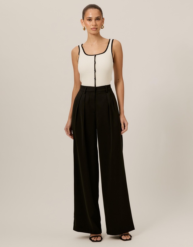 Tussah - Lori Contrast Ribbed Knit Top