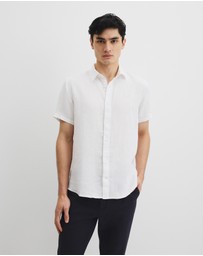 Country Road - Regular Fit Organically Grown Linen Short Sleeve Shirt