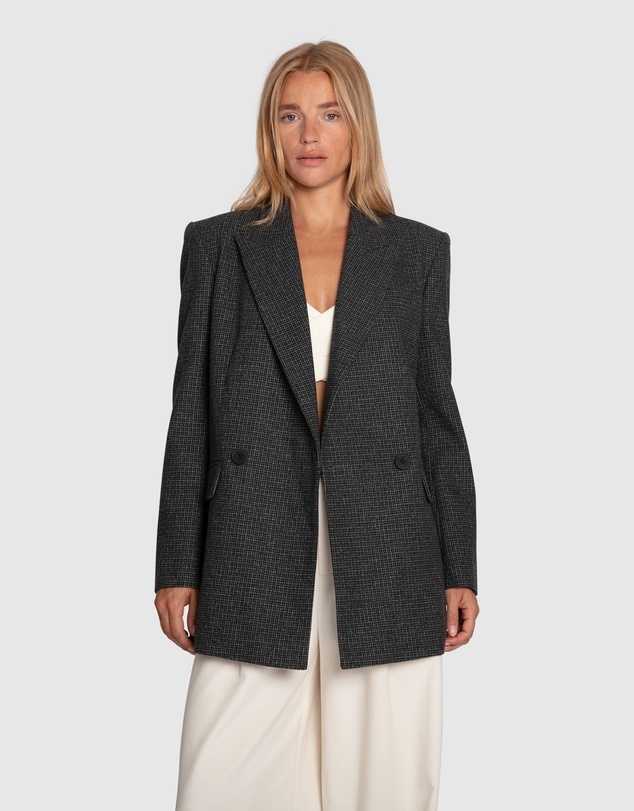 Belle & Bloom - Big Brother Talk Wool Blend Blazer