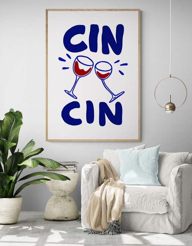 Inka Arthouse - Cin Cin Art Print by Paige Byrne