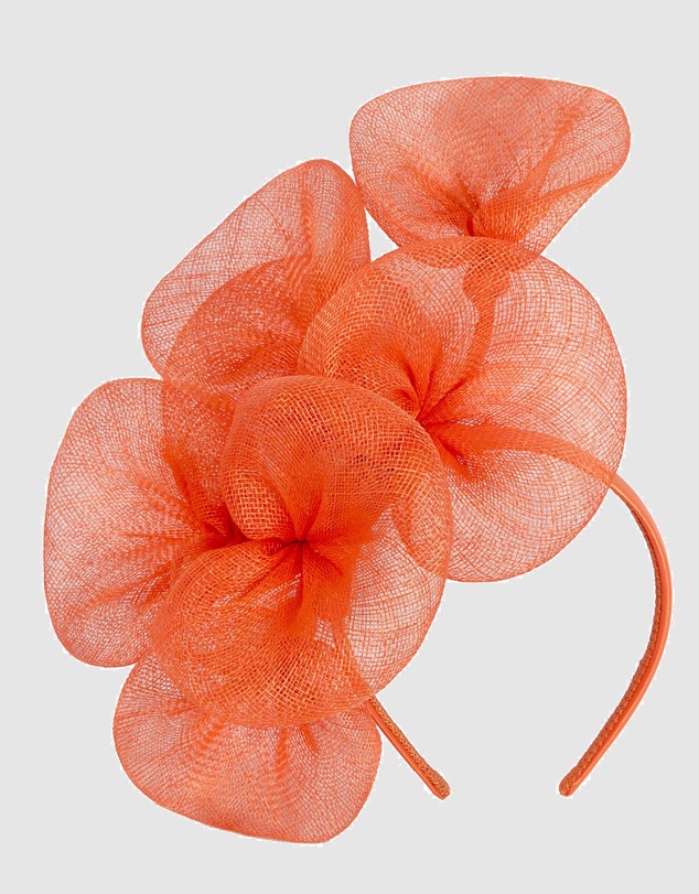 Max Alexander - Large Lilly Orange Flower Fascinator