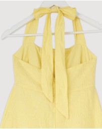 Revibe - Repaired AERE Lylah Linen Midi Dress - AU 8
