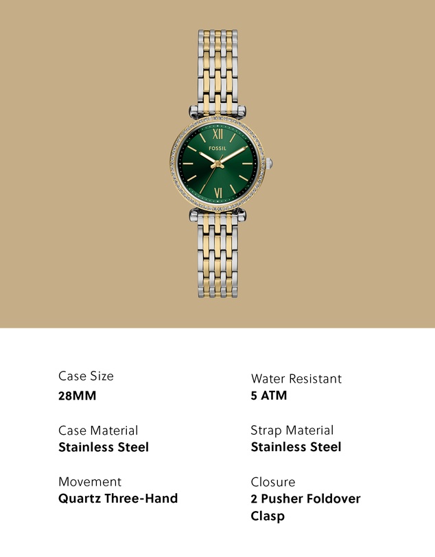 Fossil - Carlie Two Tone Analogue Watch