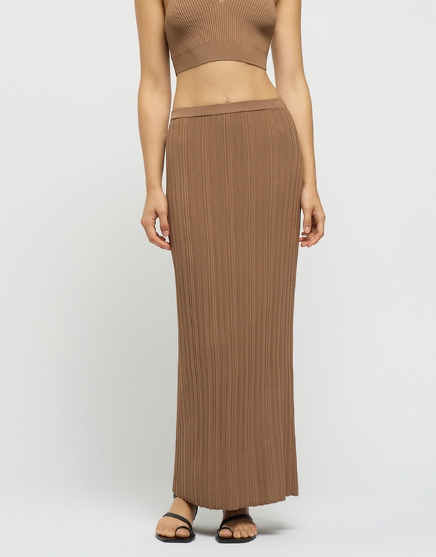 FRIEND of AUDREY - Reflection Ribbed Knit Skirt