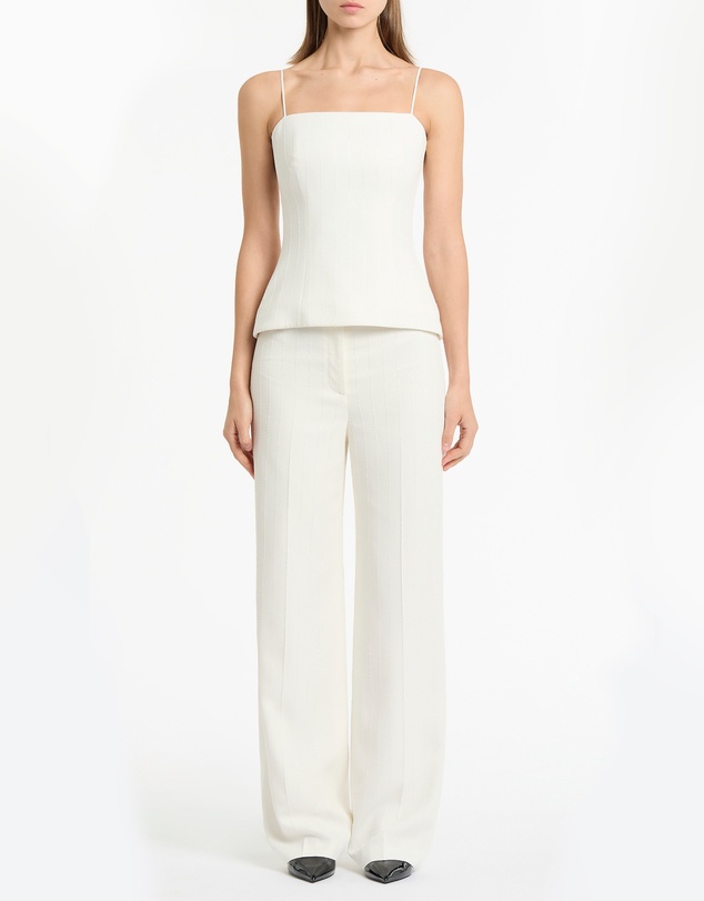 Carla Zampatti - Ivory Starlight Twill Bustier Top