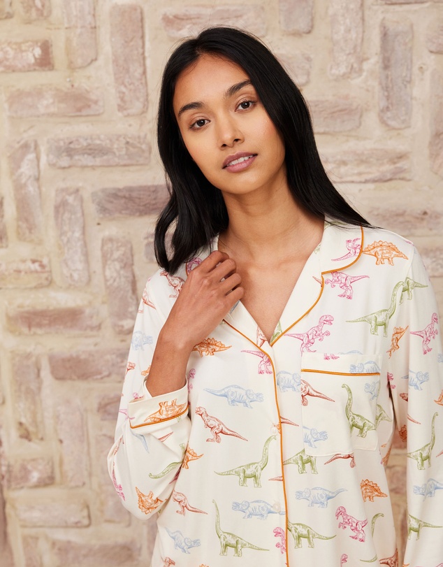 Chelsea Peers - Dinosaur Print Long Pyjama Set