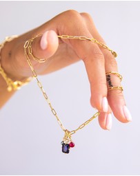 Elli Jewelry - Necklace Gemstone Pendants 925 Sterling Silver