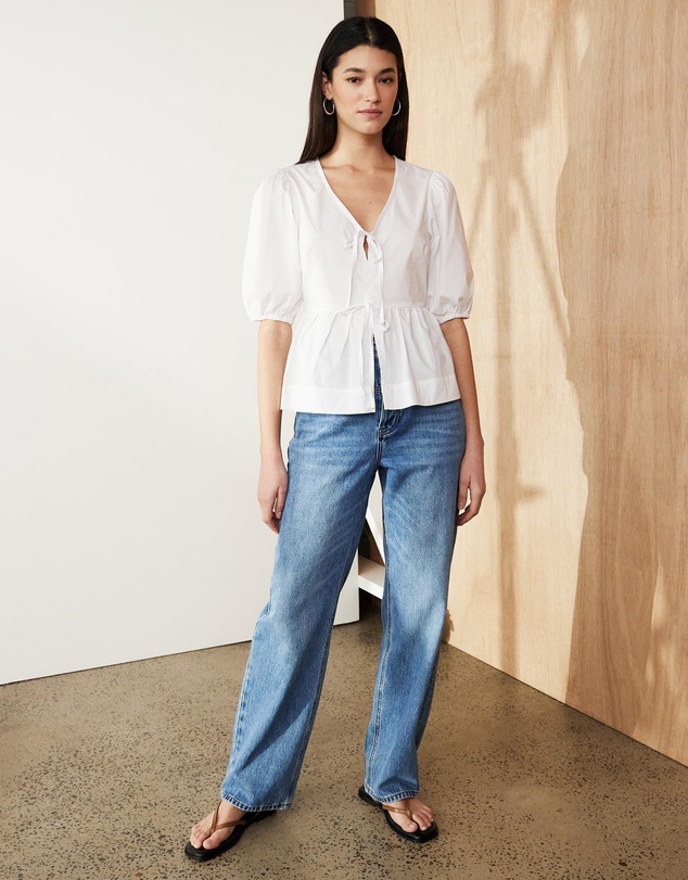 Atmos&Here - Indee Cotton Bow Shirt