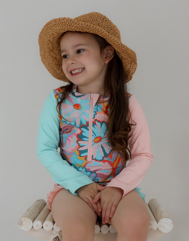 WITH LOVE FOR KIDS - Frills Long Sleeve Swimmers - Babies - Kids