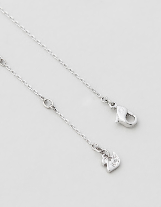 Swarovski - Stilla Attract pendant, Round cut, White, Rhodium plated