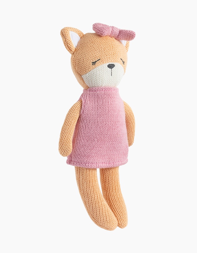 Living Textiles - Knitted Animal Toy- Frankie the Fox