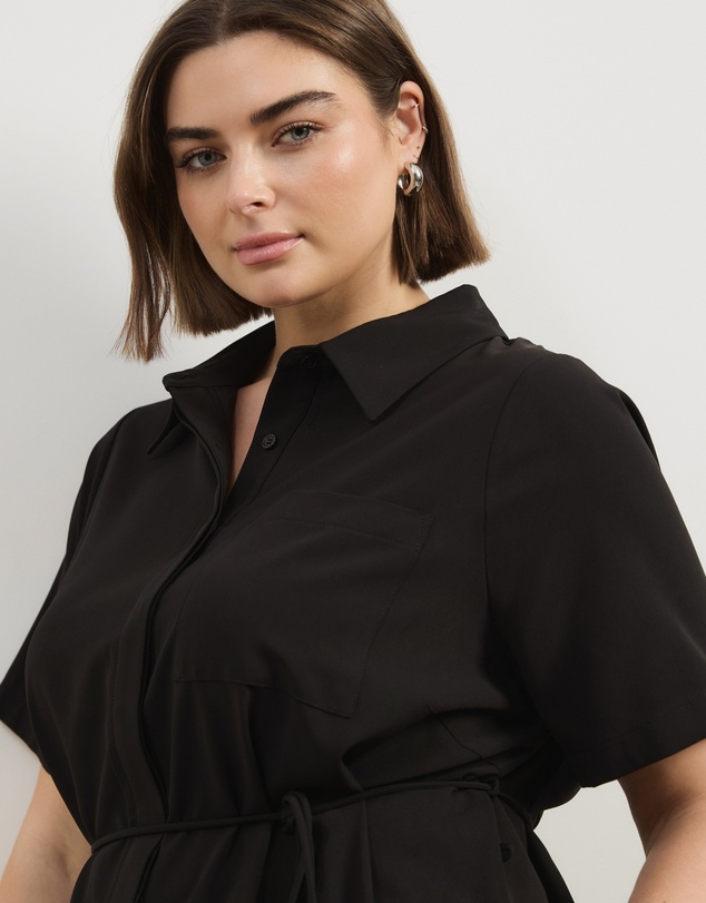 Atmos&Here Curvy - Aveline Tie Back Shirt