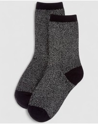 High Heel Jungle - Lurex Trouser Sock - Black