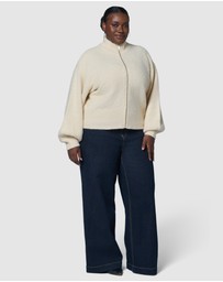 Sunday In The City - Lunaire Knit Bomber Jacket