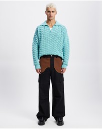 Bonsai - Bubble Knit Polo Oversize Fit