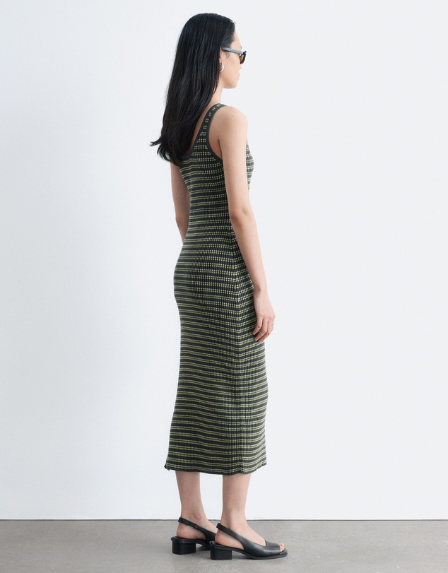 & Other Stories - Striped Rib-Knit Midi Dress