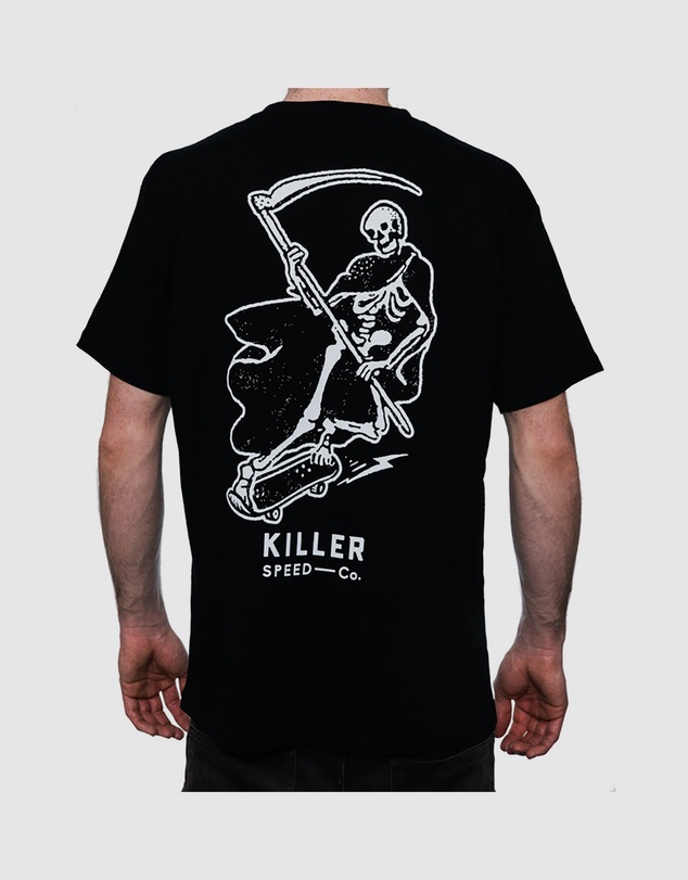 Killer Speed Co. - Killer Speed Co. Men Skate Reaper Tshirt Relaxed Fit Crew Neck Black 