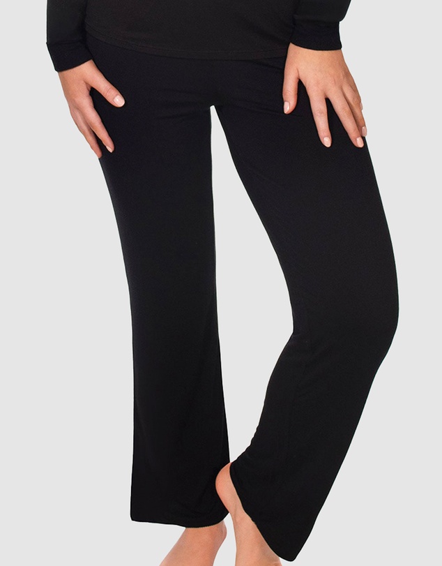 B Free Intimate Apparel - Bamboo Long Sleeve Top and Flare Pants Pyjama Set