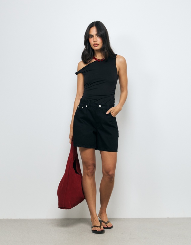 AERE - Rosa Mid Length Denim Shorts