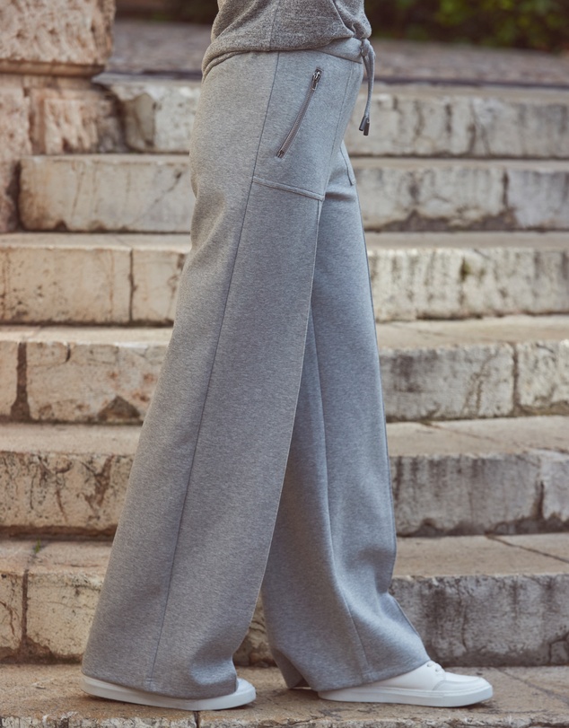 Sosandar - Super Soft Wide Leg Trousers With Zip Pockets
