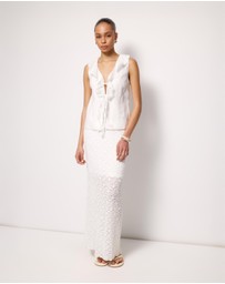 AERE - Elowen Linen Ruffle Top