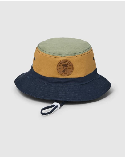 Crywolf - REVERSIBLE BUCKET HAT Indigo Colourblock