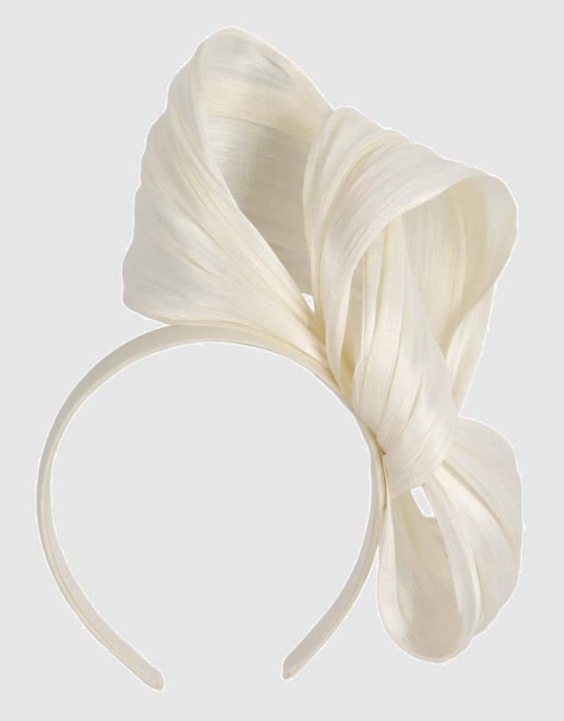 Fillies Collection - Bespoke Cream Bow Racing Fascinator